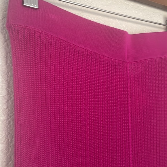CULT GAIA Dalia Rib Knit Flared Pants Medium Pink Fairycore split hem pant Rush - Picture 7 of 11